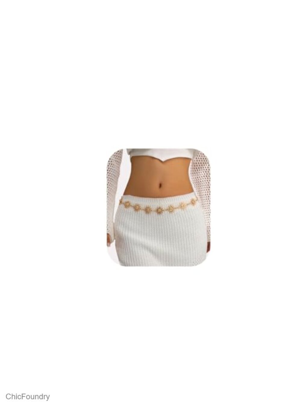 Sunflower Waist Chain Belt for Women Bikini Body Jewelry
